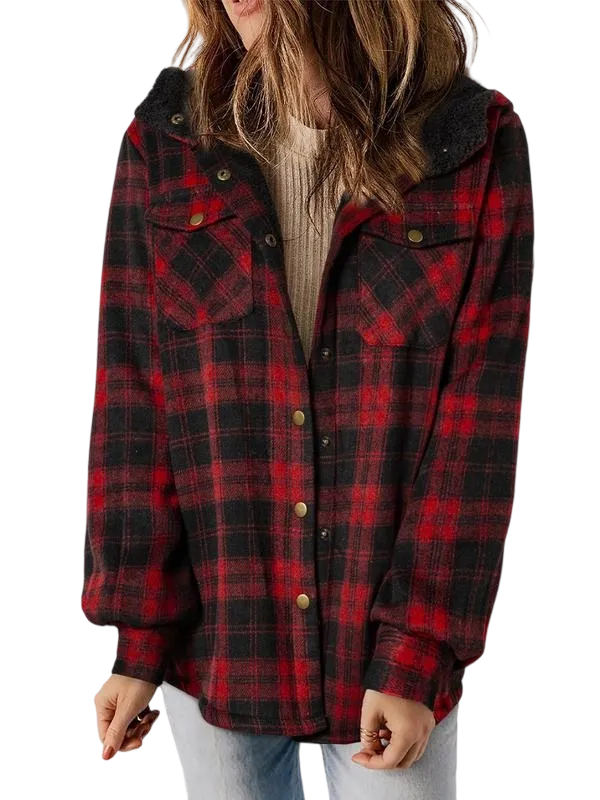 Warm Plaid Pocket Coat for Everyday Style