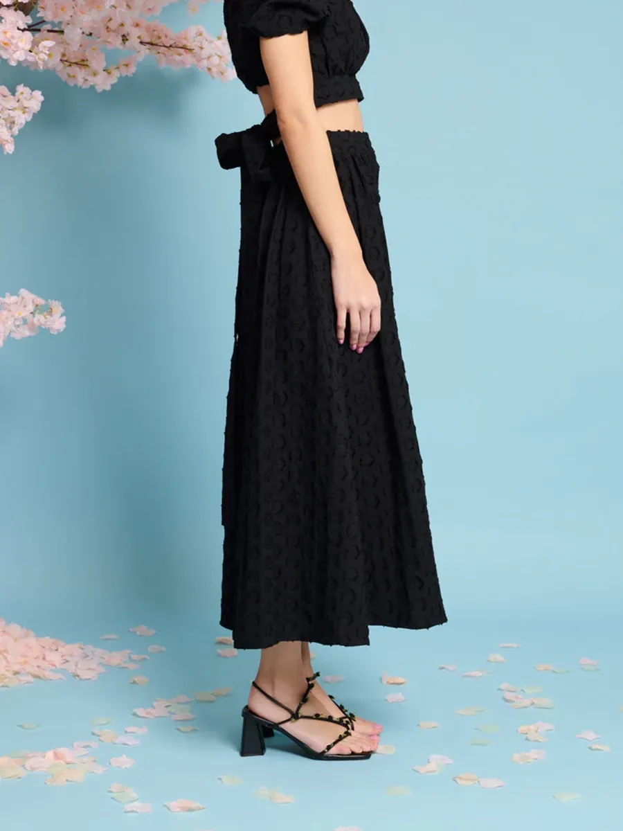 Soft Fabrics Jacquard Midi Skirt