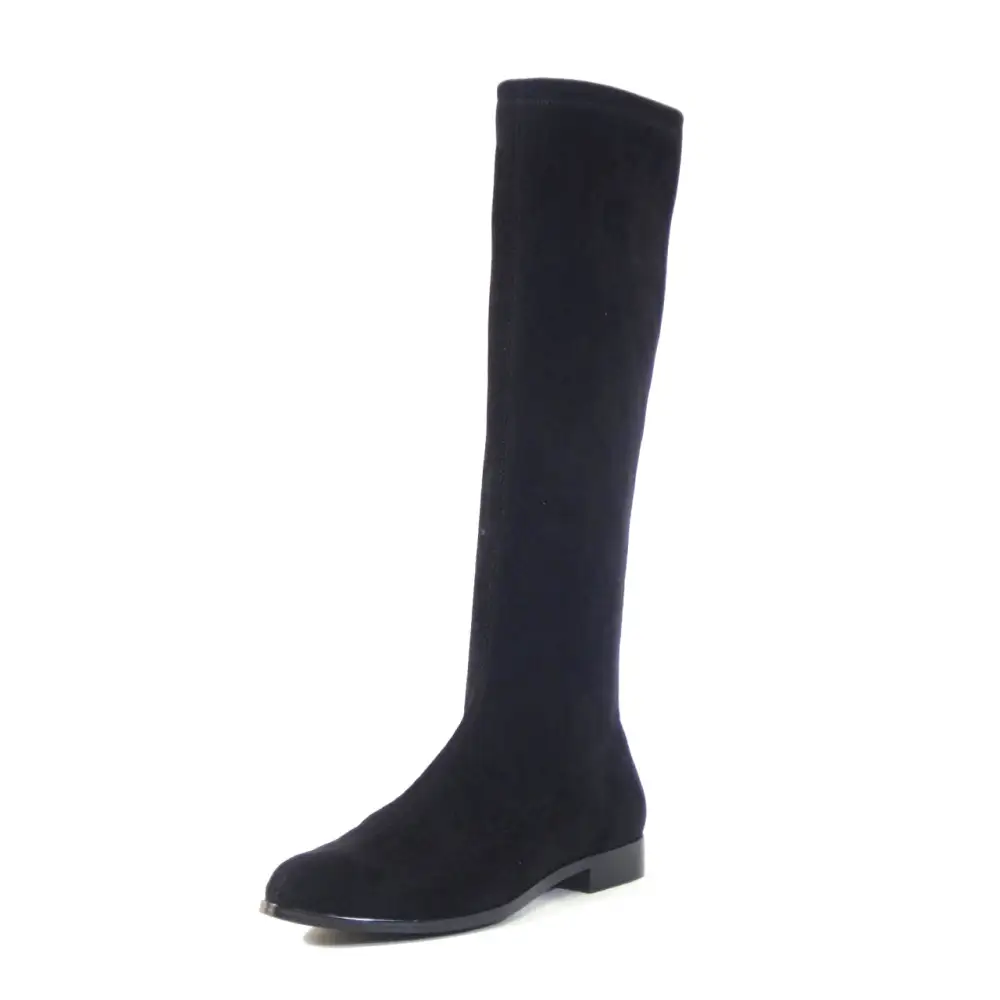 Pointed Toe Stretch Knee High Boots