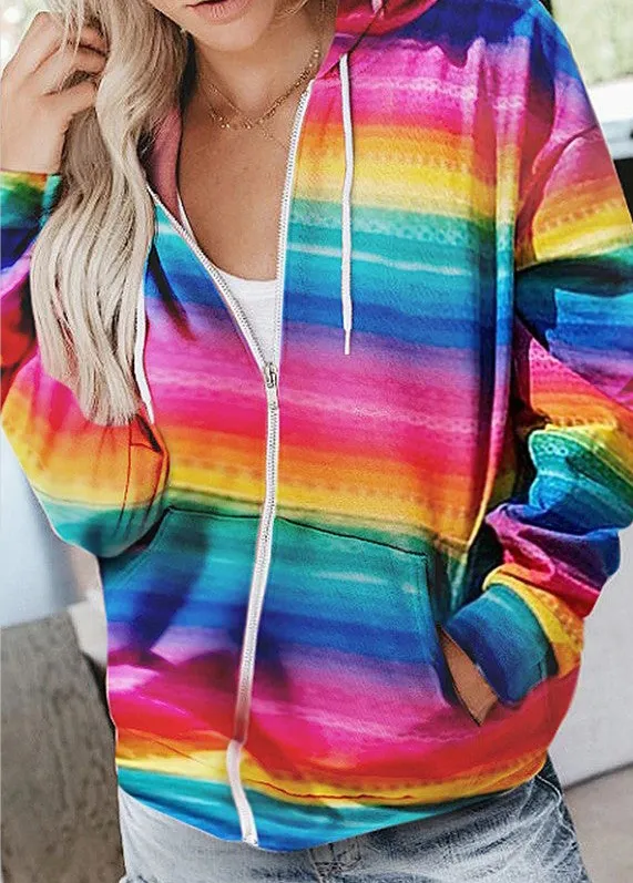 Hooded Zip Sweatshirt Coat Top