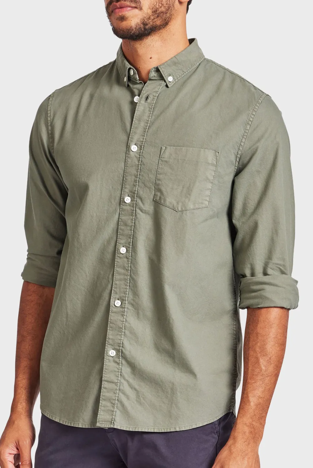 Vintage Oxford Button Down Long Sleeve Shirt