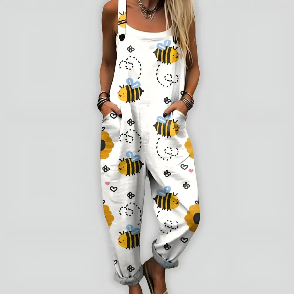 Cozy Printed Wide Leg Jumpsuit