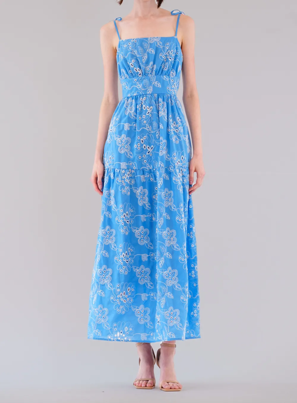 Eyelet Midi Day Dress
