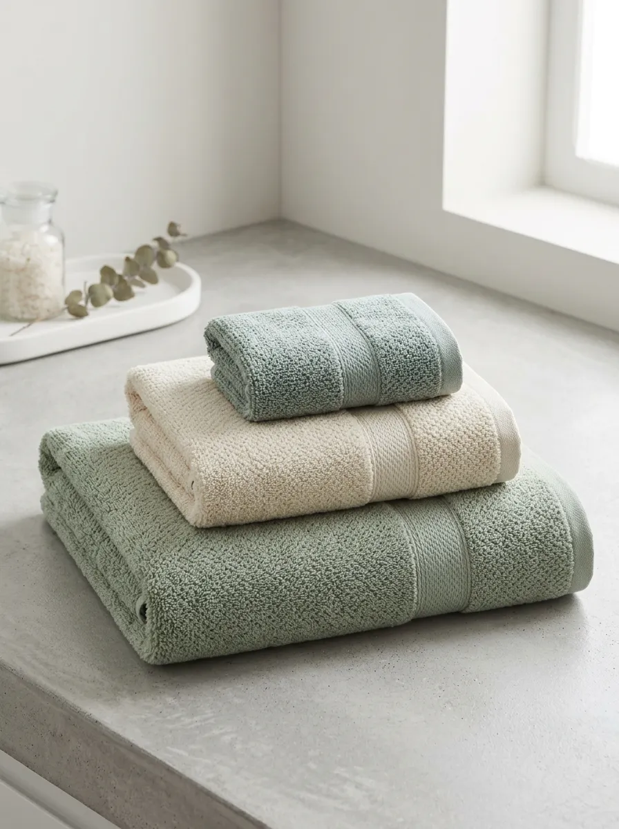 Refined Textured Three-Piece Towel Set