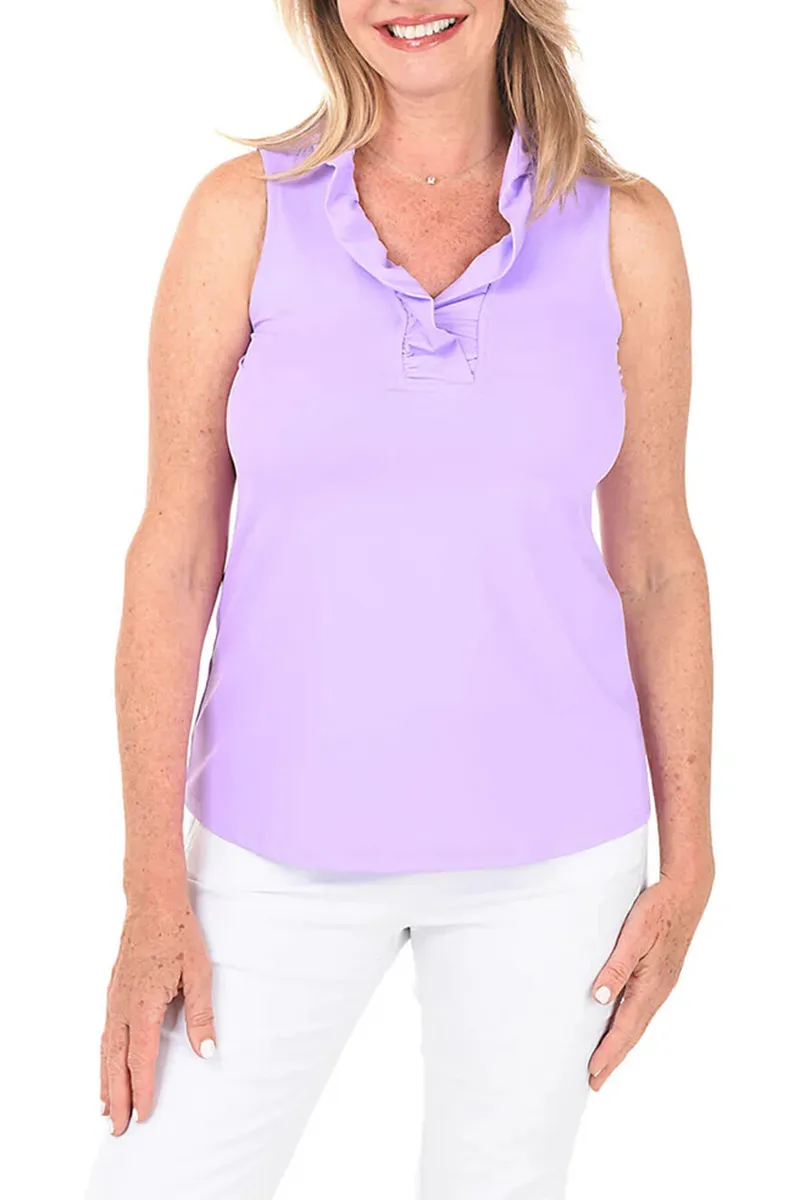 Solid Slub-Knit V-Neck Tee