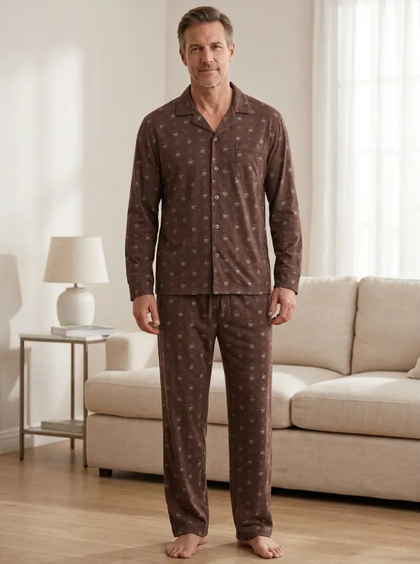 Relaxed Style Classic Men's Pajama Set