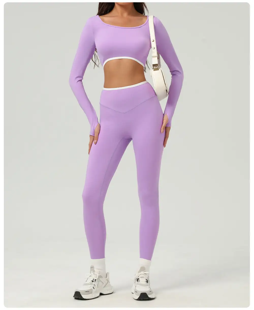 Quick-Dry High-Waist Top and Leggings Active Set