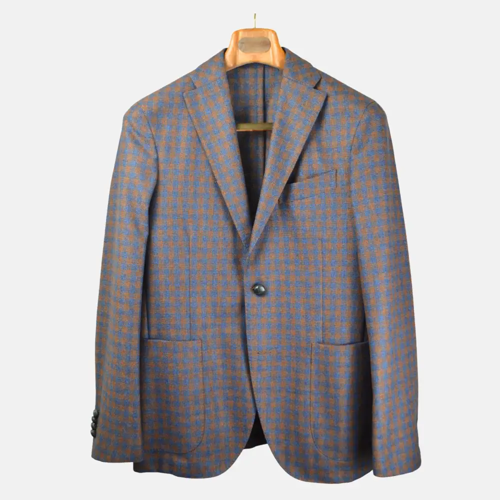 Refined Checked Cashmere Wool Blazer Jacket