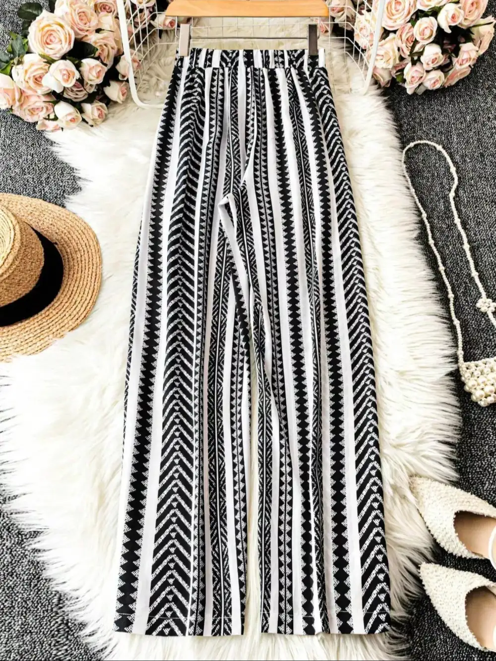Everyday Boho Print Wide Leg Pants