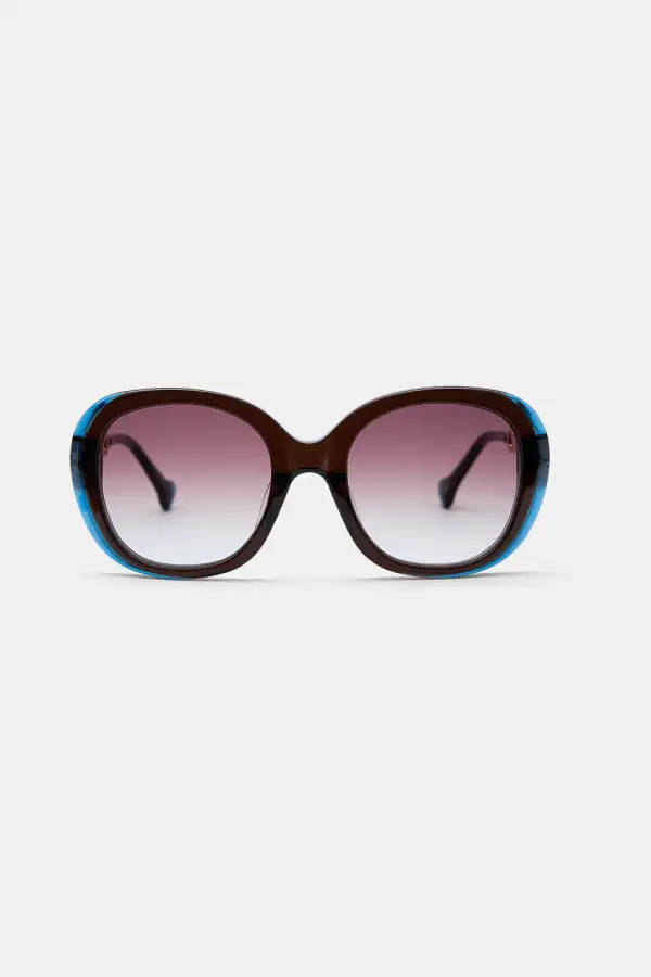 Tile Print Detail Sunglasses