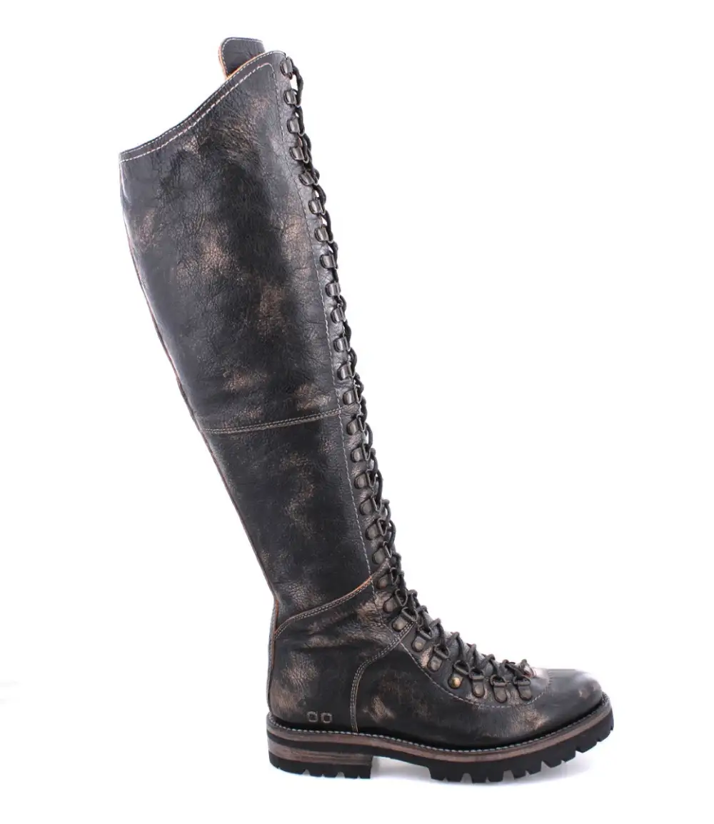 Side-Zip Lace-Up Hiker Boots