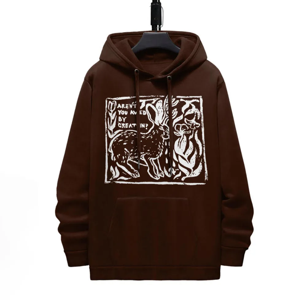 Arent You Awed By Creation Pattern Printed Hoodie
