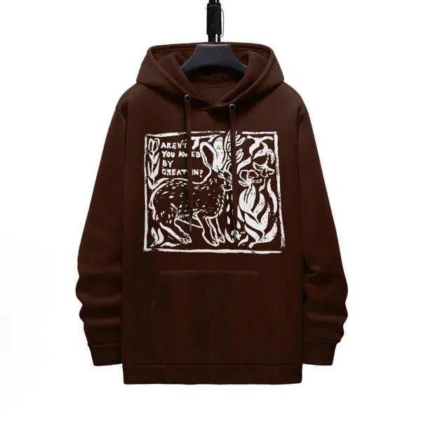 Arent You Awed By Creation Pattern Printed Hoodie