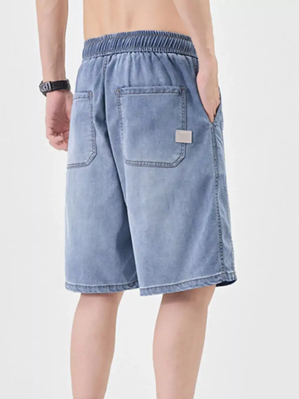 Men's Plus Size Casual Loose Fit Denim Shorts