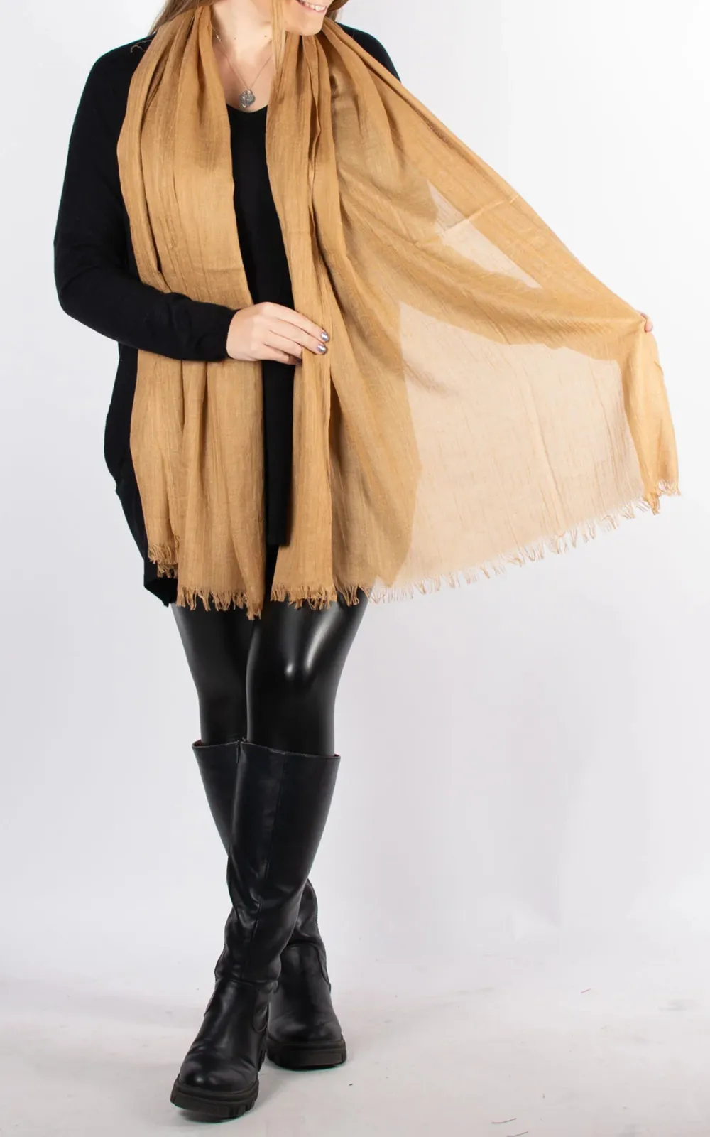 Solid Color Cotton Women's Scarf