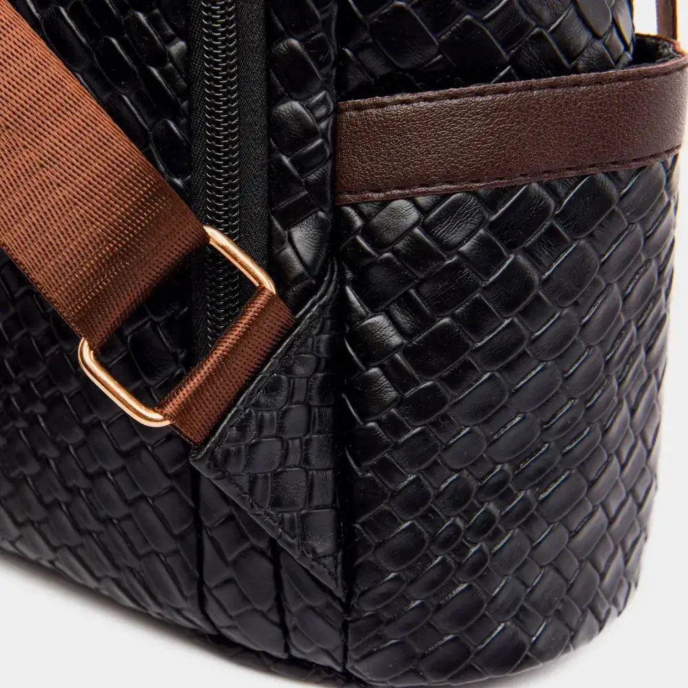 Faux Leather Backpack Camping Bag
