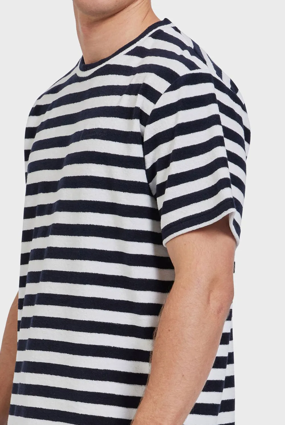 Short Sleeve Striped Crew Neck Tee