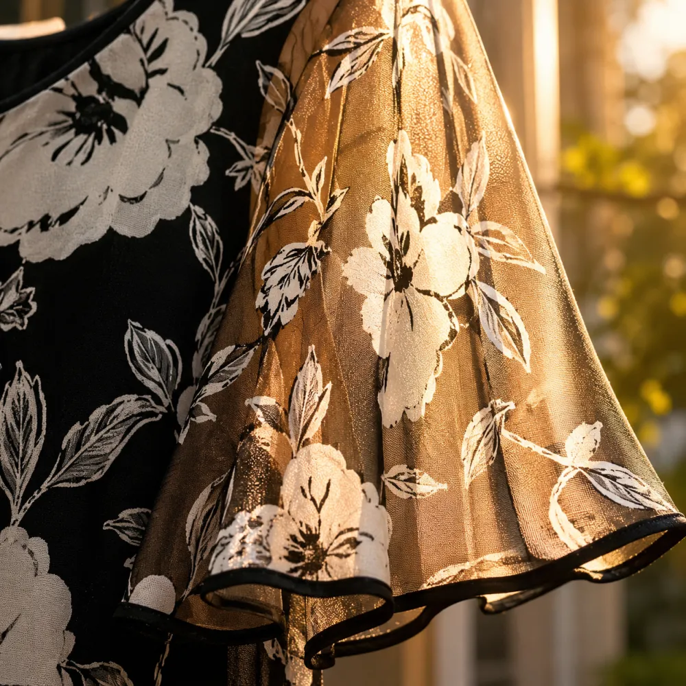 Floral Chiffon Sheer Midi Dress