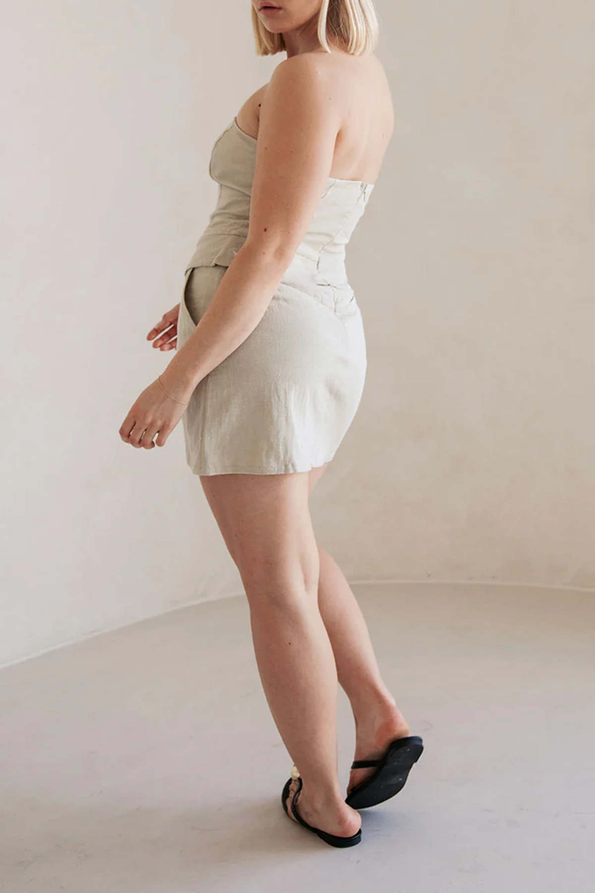 Strapless Structured Mini Dress