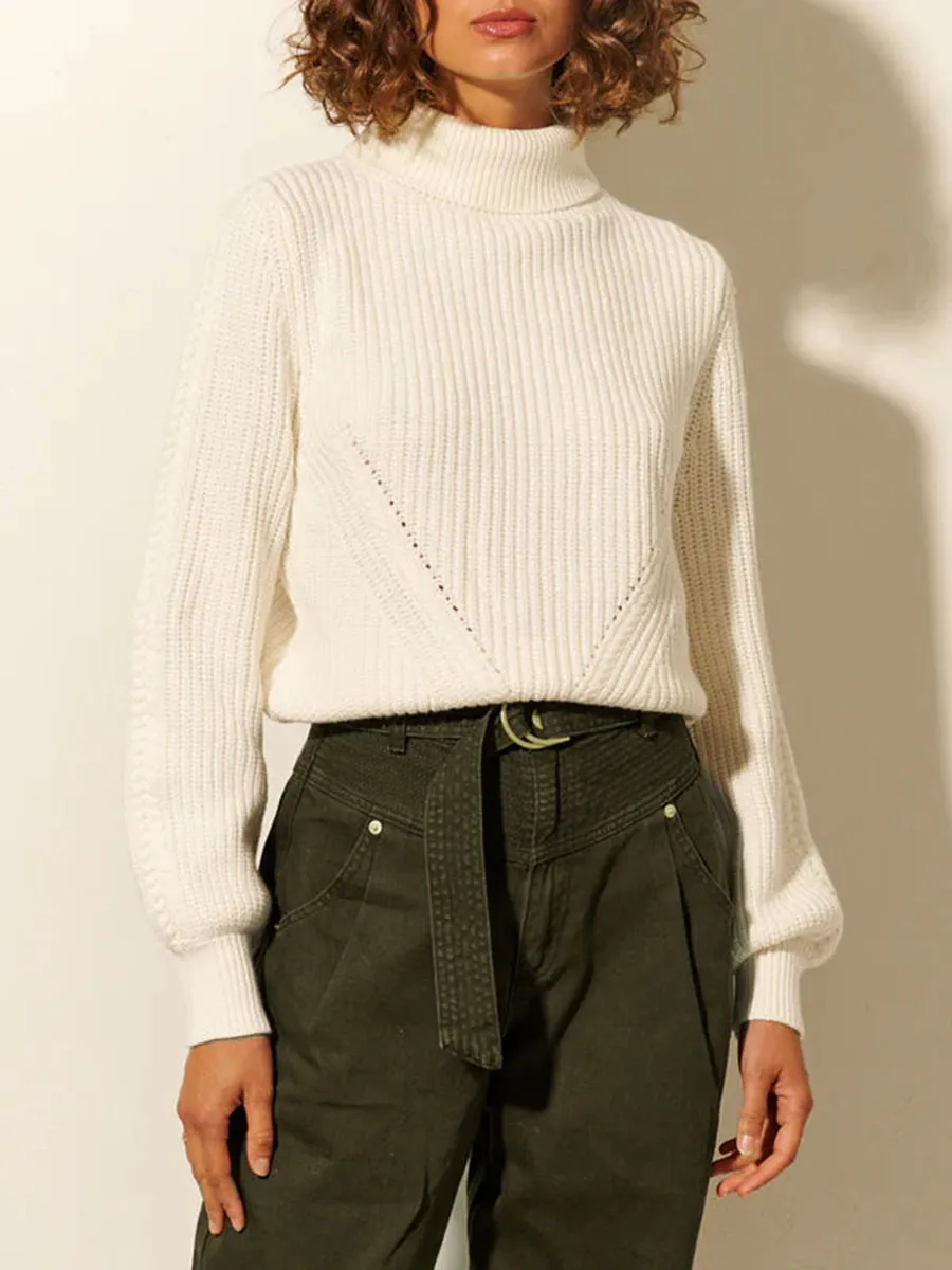 High Neck Cotton Knit