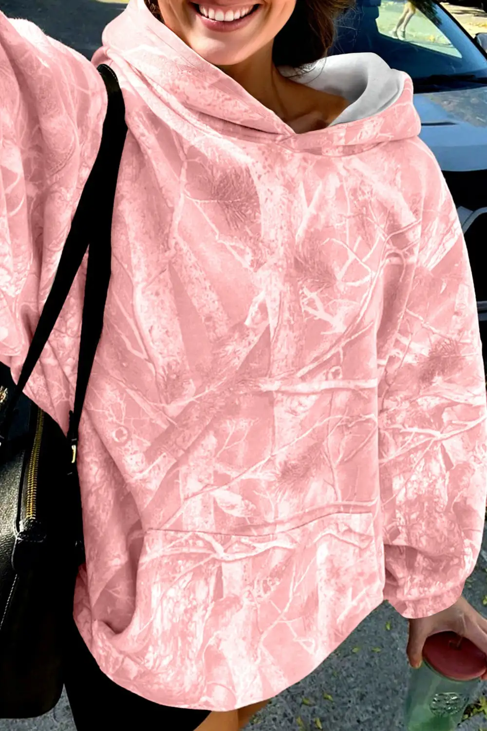 Everyday Relaxed Camo Print Hoodie