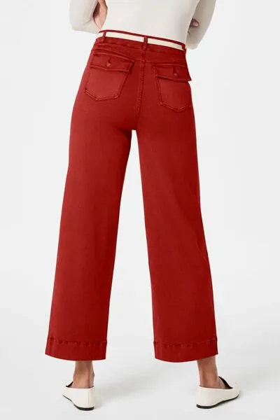 High Waist Pocket Denim Jeans