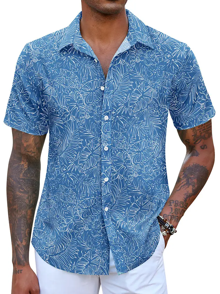 Casual Hawaiian Printed Vacation Shirt