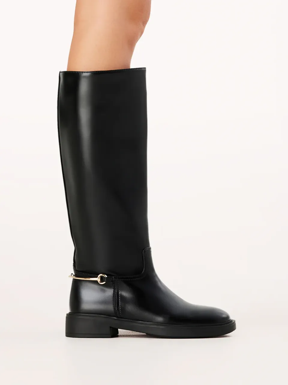 Classic Riding Round-Toe Knee-High Boots