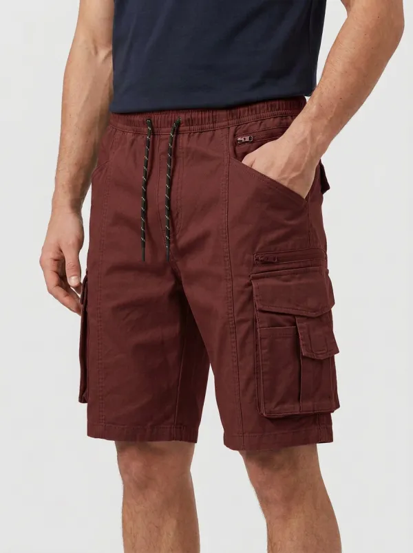 Men's Outdoor Tactical Olive Green Multi-Pocket Cargo Shorts
