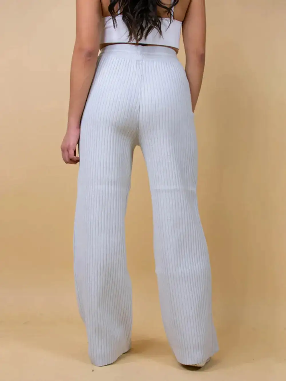 Wide Leg Ribbed Pants