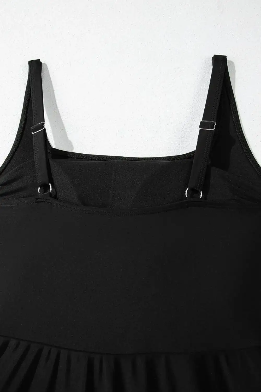 Side Tied Waist Square Neck Swim Dress