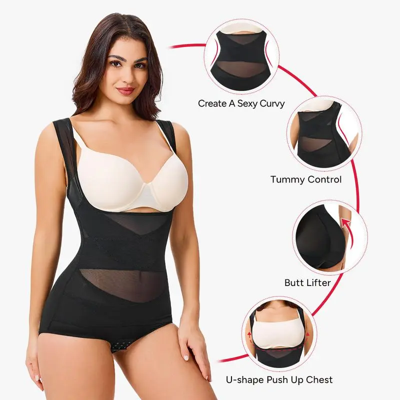 6PACK-Women's Clothing Mesh Breathable Basic faja Shapewear-ONLY 19