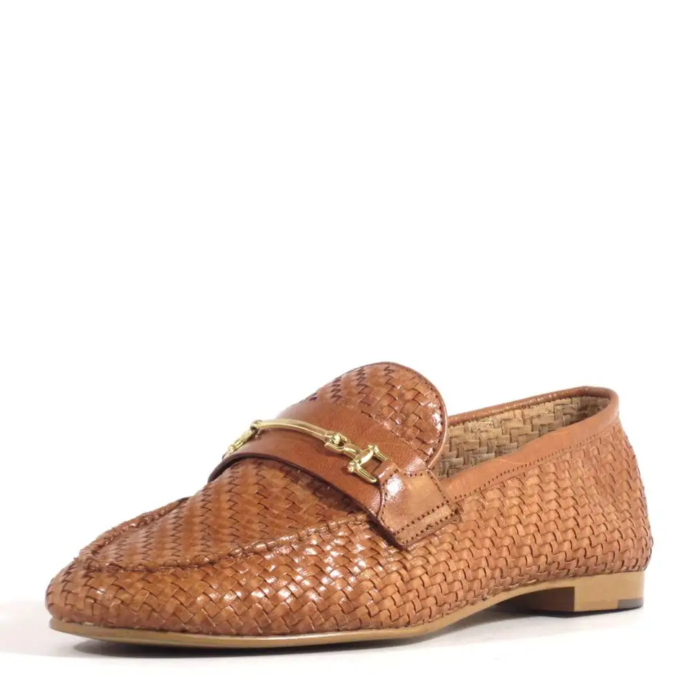 Airy Woven Leather Loafers