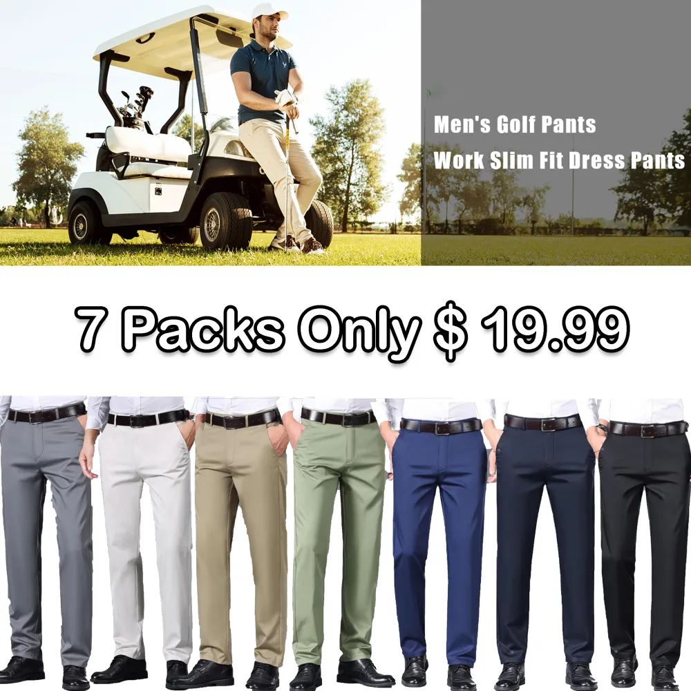 Men's Solid Color Cotton-Blend Casual Dress Pants  Straight Fit · Lightweight · Breathable · Comfortable for Business Commute & Casual Outings