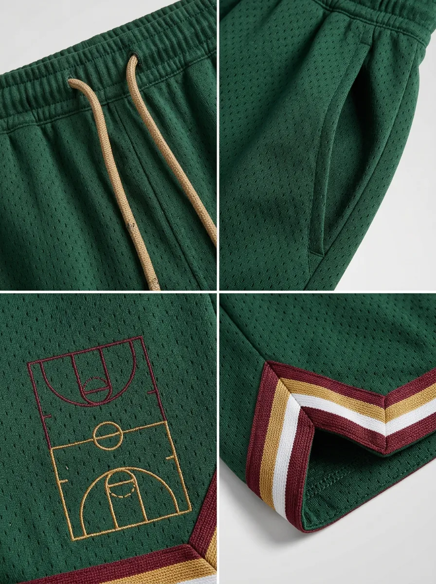 Urban Mesh Detail Silhouette Men's Basketball Shorts