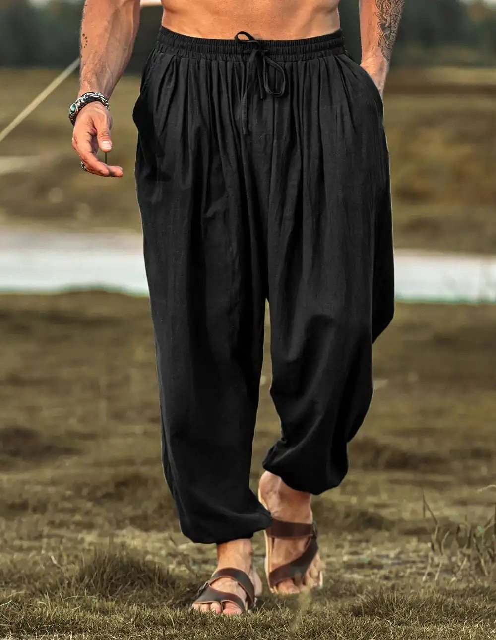 Loose Fit Linen Pants