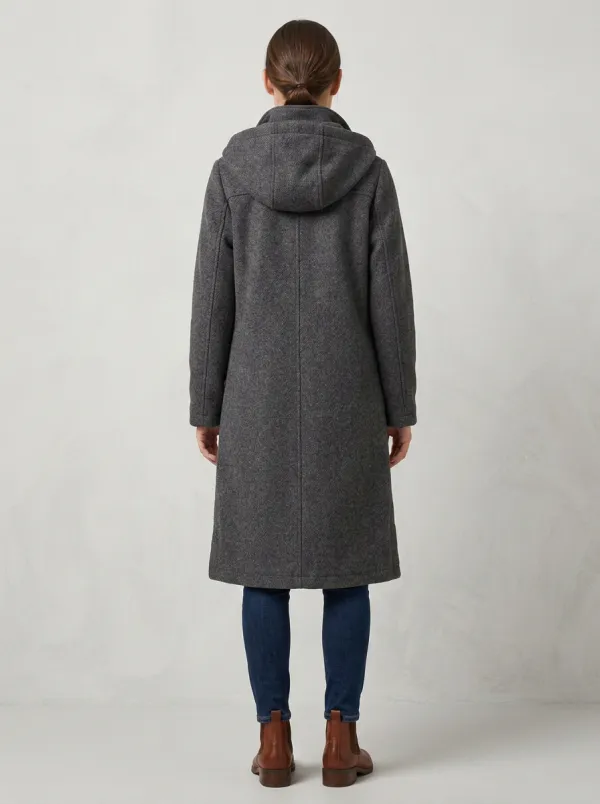 Practical-Layer Woolen Long Hooded Coat