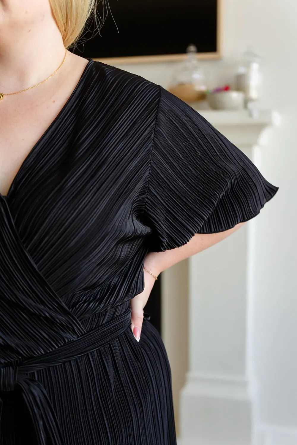 Loose Temperament Commuting  Black Jumpsuit