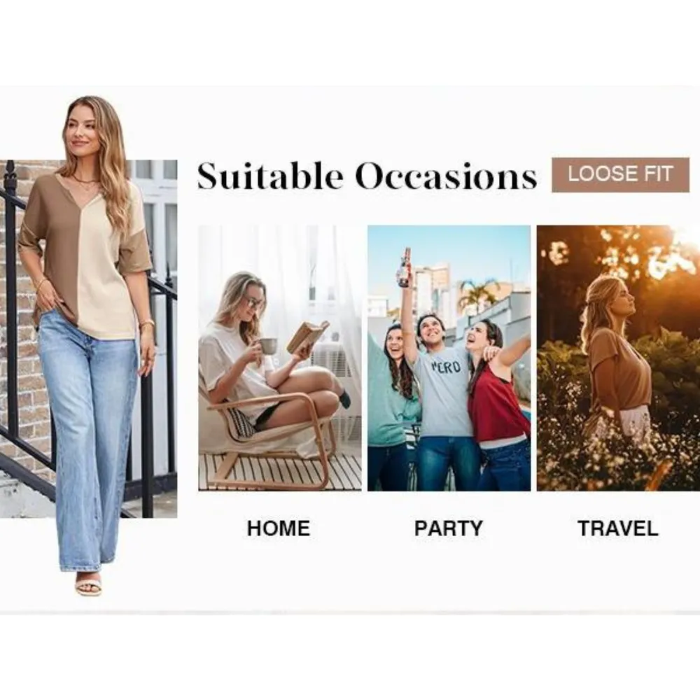 Women‘s Summer Tops Fashion 2025 Half Sleeve Waffle Knit Shirts