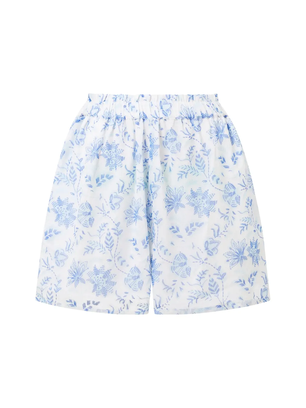 Lightweight Elastic Waist Printed Shorts
