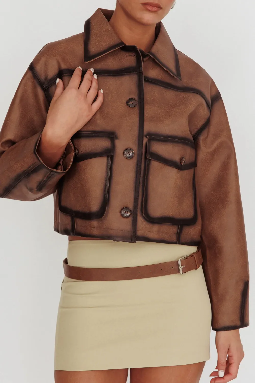 Fashionable Rock Style Leather Jacket For Women