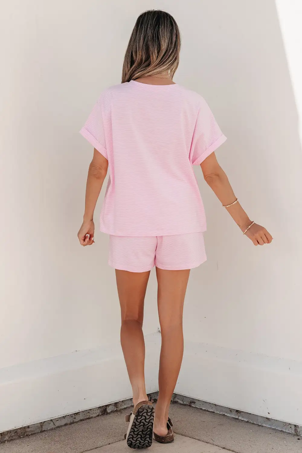 Drawstring Relaxed Shorts Lounge Set Ease