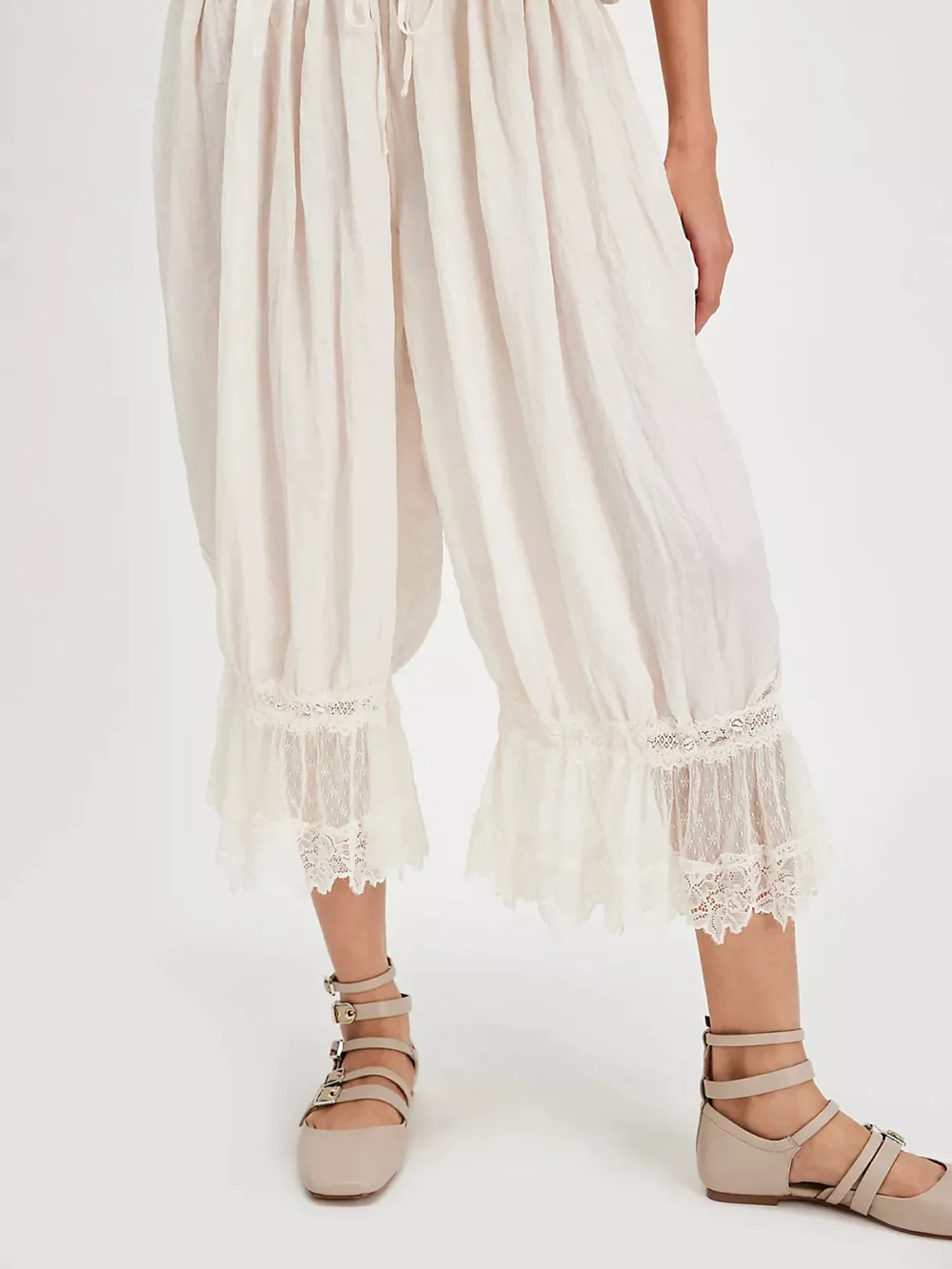 Casual Style Young Bloomer Pants Ivory