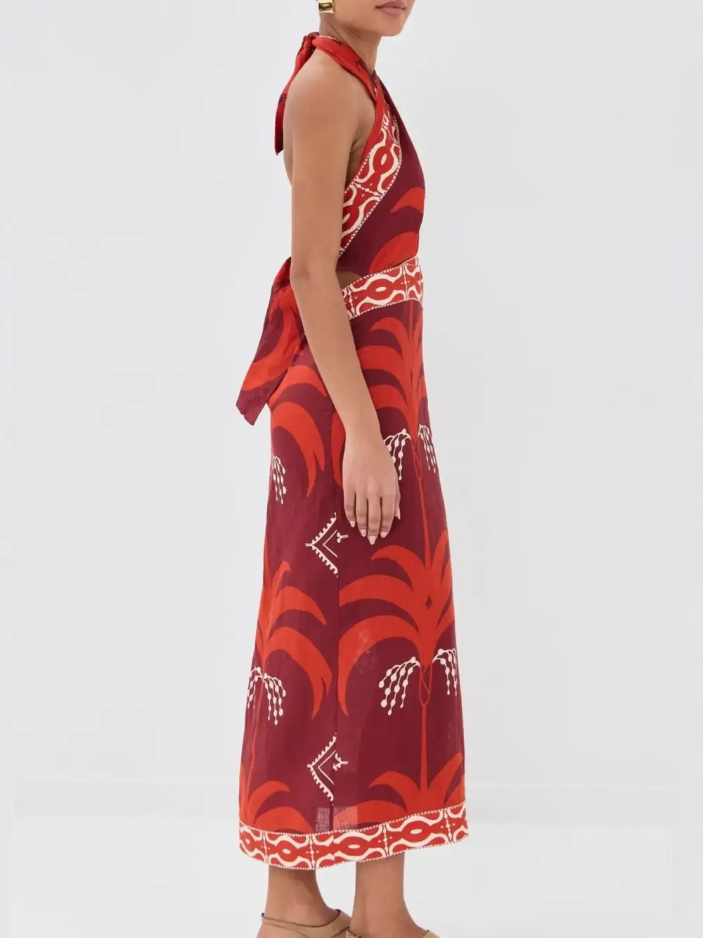 Printed Wrap Dress Casual