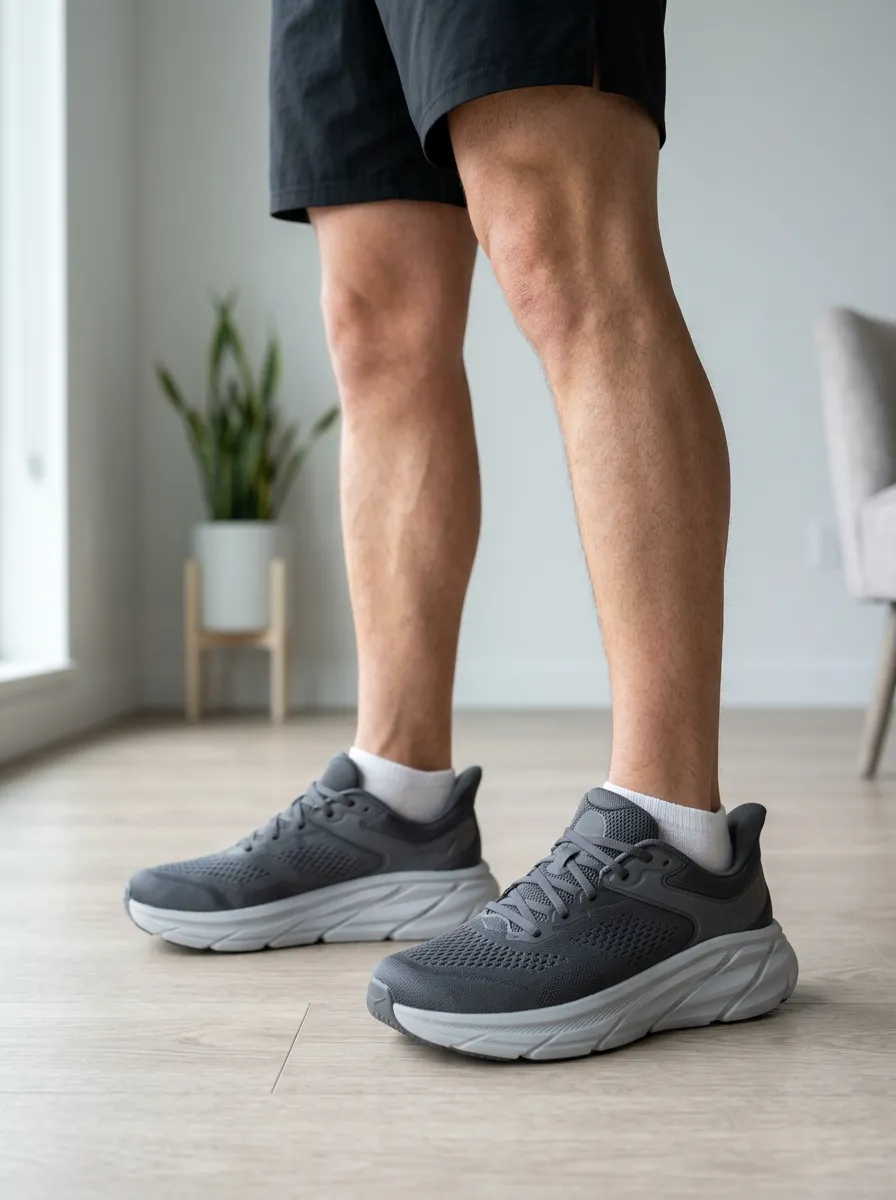 Men's Athletic Fitness Grey Mesh Printed Sneakers