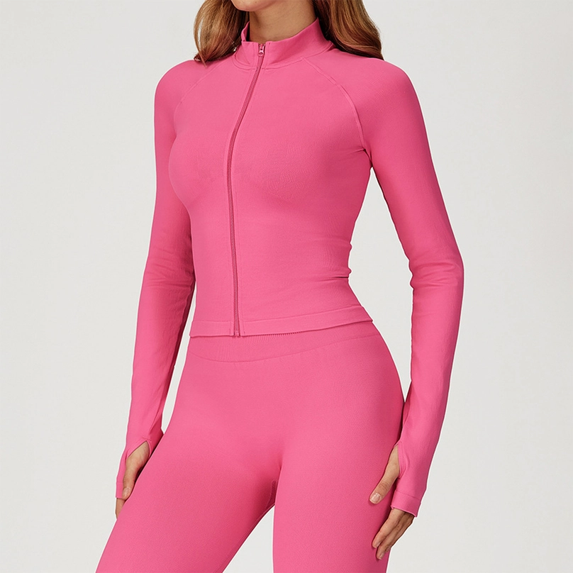 Stand Collar Zip-Up Active Jacket