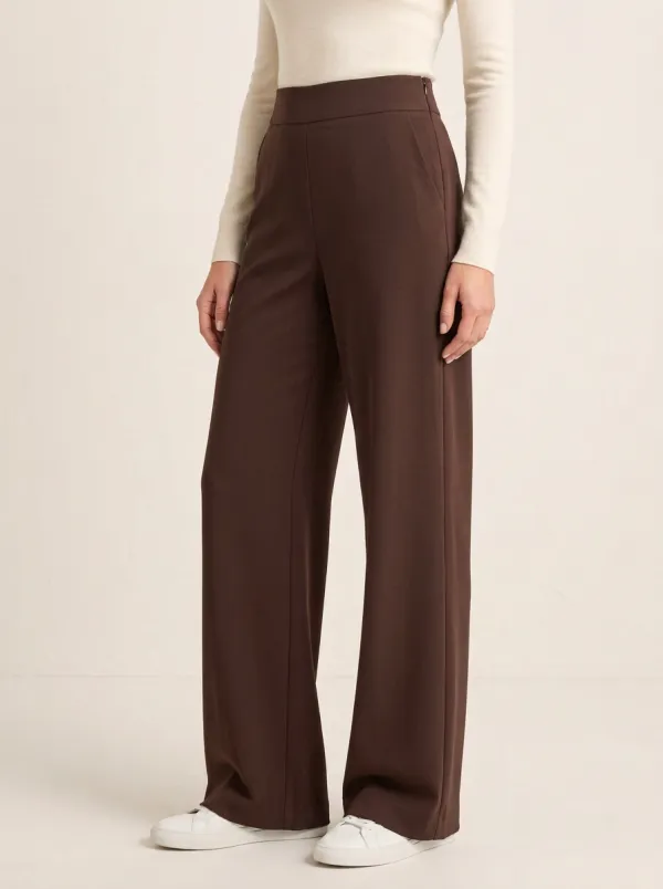 Modern Wide-Leg High-Waisted High-Waist Solid Women's Wide-Leg Pants