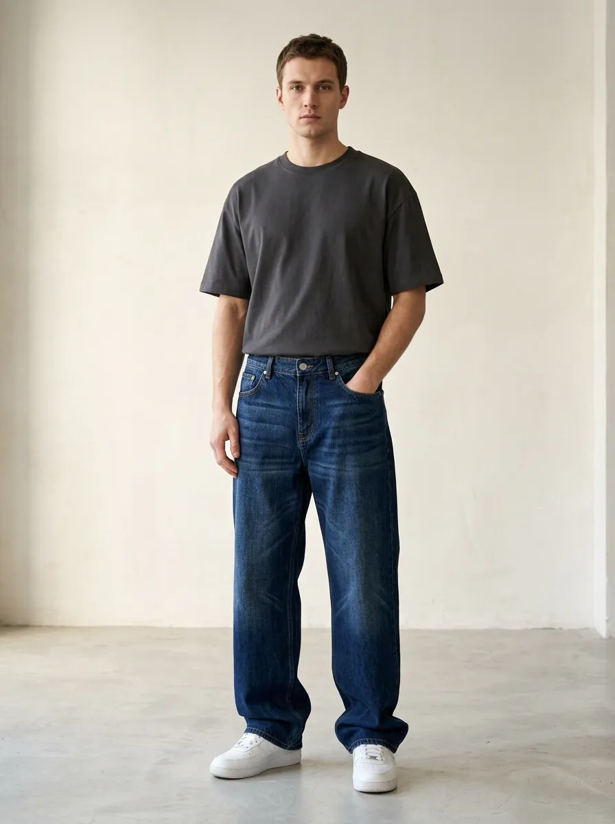 Men's Loose Cut Loose Fit Jeans
