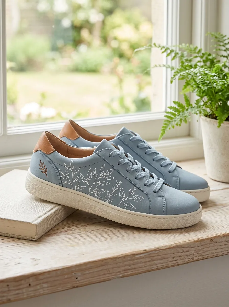 Women's Street Botanical Nature Lover Leaf Skate Shoes