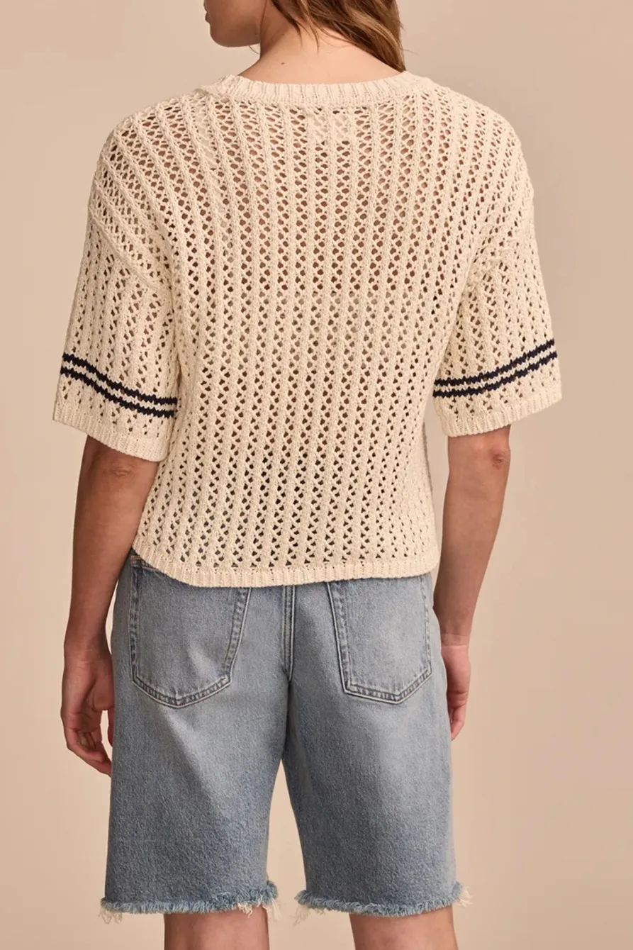 Crew Neck Varsity Mesh Tee